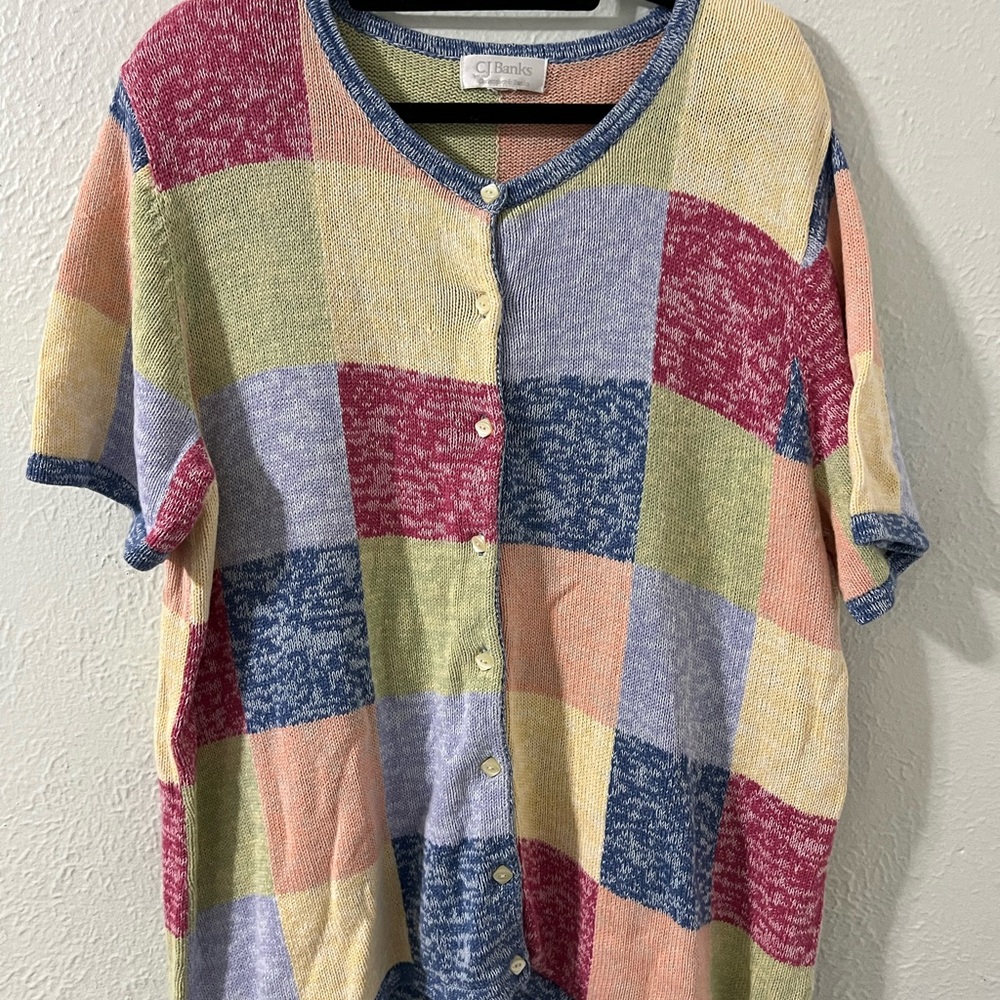CJ Banks Colorful Cardigan